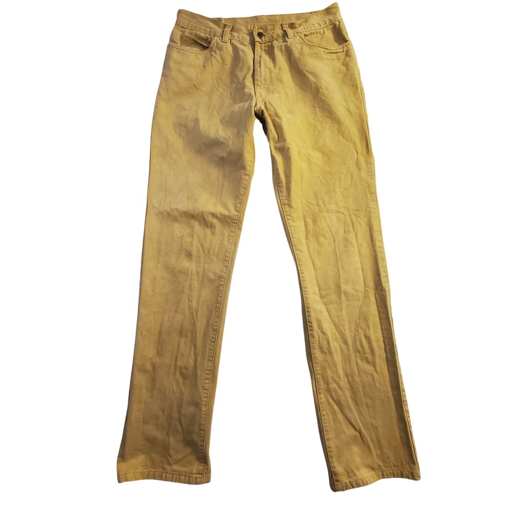 Orvis Mens 34 Long Tan Chino Pants 5-Pocket Cotton Made in England